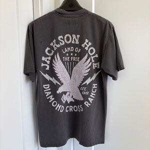 Diamond Cross Ranch Gray Short Sleeve “Land Of The Free” Tee